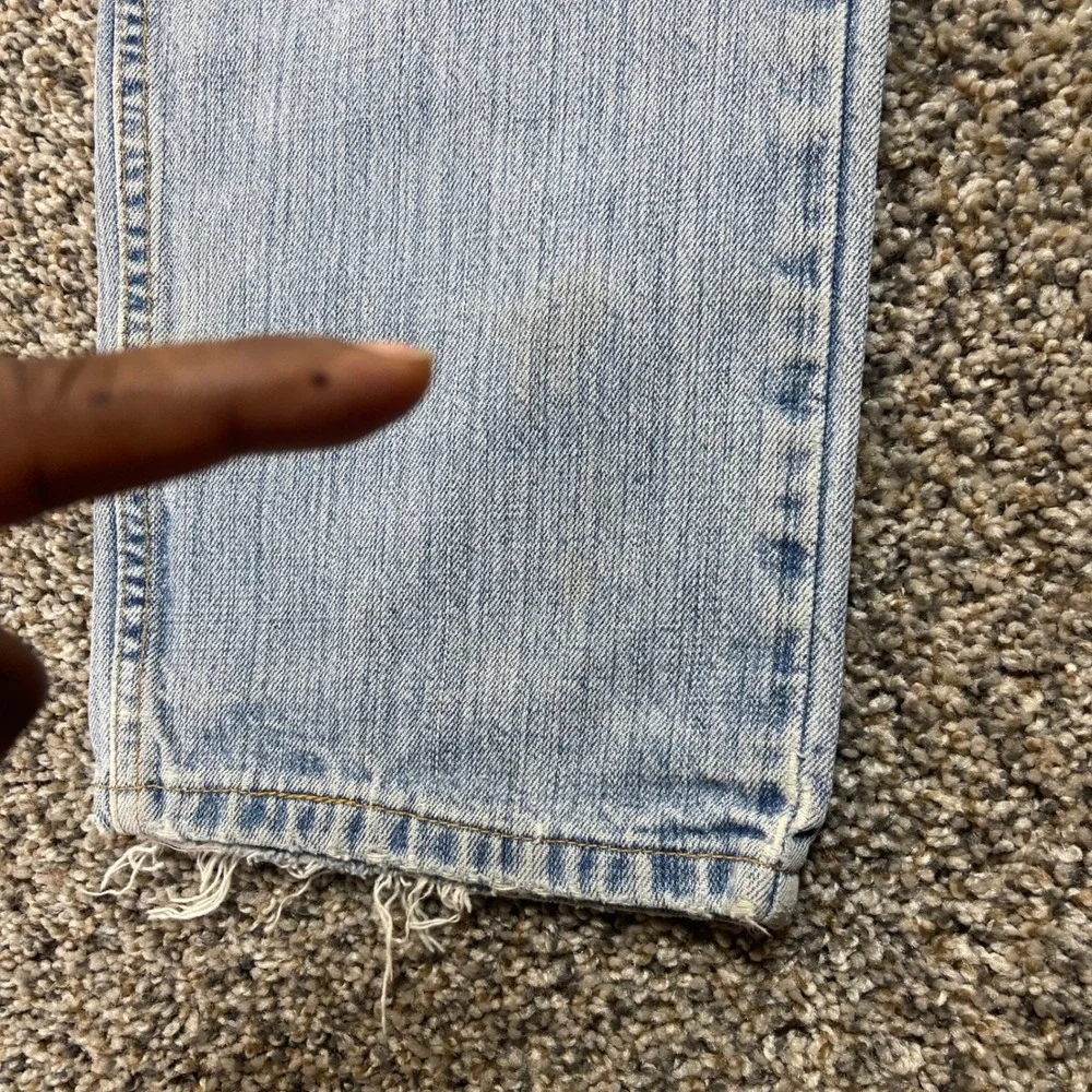 Vintage Levi's 505 Men's 33x33 Jeans Regular Fit Straight Light Wash Distressed‎